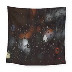 Lights And Drops While On The Road Square Tapestry (large) by Simbadda