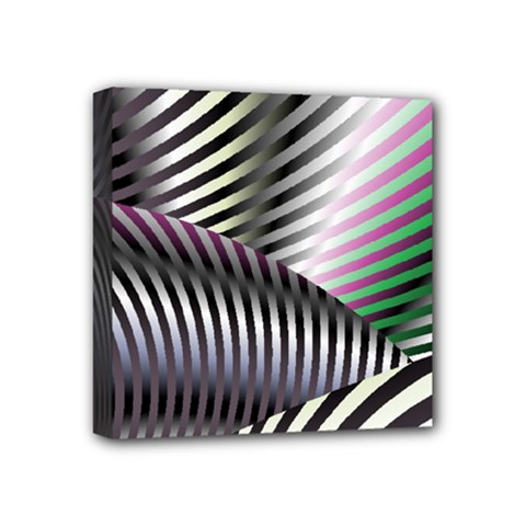 Fractal Zebra Pattern Mini Canvas 4  X 4  by Simbadda