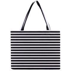 Horizontal Stripes Black Mini Tote Bag by Mariart