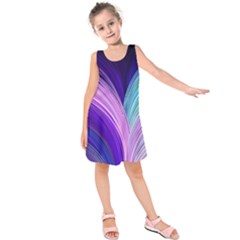 Color Purple Blue Pink Kids  Sleeveless Dress by Mariart