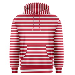 Horizontal Stripes Red Men s Pullover Hoodie by Mariart