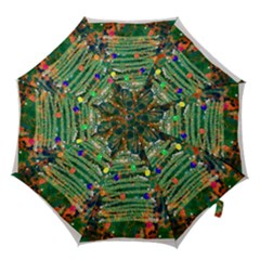 Watercolour Christmas Tree Painting Hook Handle Umbrellas (small) by Simbadda