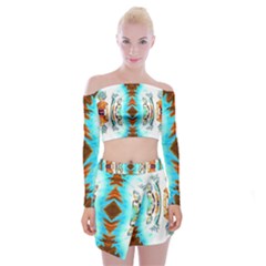 Dragonball Super 2 Off Shoulder Top With Skirt Set by 3Dbjvprojats