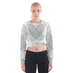 Four Way Venn Diagram Circle Women s Cropped Sweatshirt by Mariart