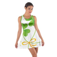 Flower Floralleaf Green Reboon Cotton Racerback Dress by Mariart