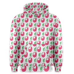 Fruit Pink Green Mangosteen Men s Zipper Hoodie by Mariart