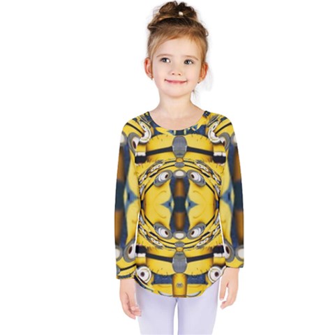 Minions Feedback 3d Effect   Kids  Long Sleeve Tee by 3Dbjvprojats