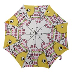 Easter Bunny And Chick  Hook Handle Umbrellas (small) by Valentinaart