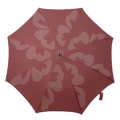 Hibiscus Sakura Red Hook Handle Umbrellas (small) by Mariart