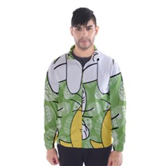 Easter Bunny And Chick  Wind Breaker (men) by Valentinaart