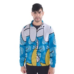 Easter Bunny And Chick  Wind Breaker (men) by Valentinaart