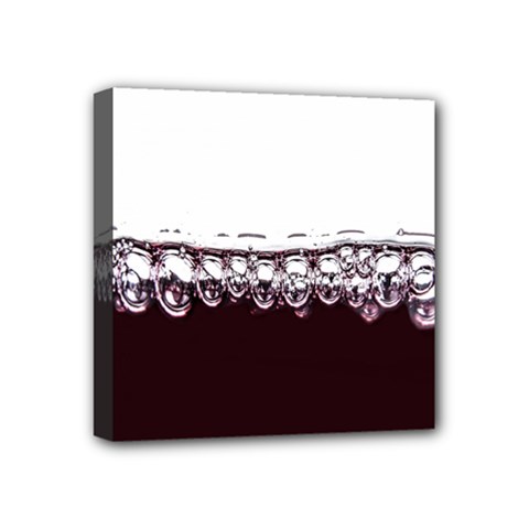 Bubbles In Red Wine Mini Canvas 4  X 4  by Nexatart
