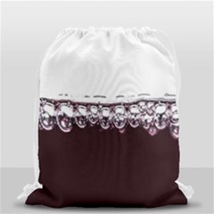 Bubbles In Red Wine Drawstring Bag (small) by Nexatart