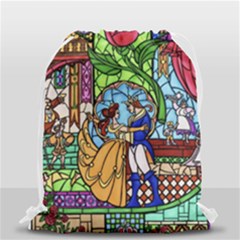 Happily Ever After 1   Beauty And The Beast Drawstring Bag (small) by storybeth
