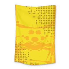 Texture Yellow Abstract Background Small Tapestry by Nexatart