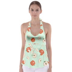 Apple Fruit Background Food Babydoll Tankini Top by Nexatart