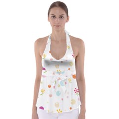 Flower Floral Star Balloon Bubble Babydoll Tankini Top by Mariart