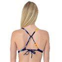 Rocket Ufo Moon Star Space Planet Blue Circle Reversible Tri Bikini Top View2