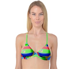Balloon Volleyball Ball Sport Reversible Tri Bikini Top by Nexatart