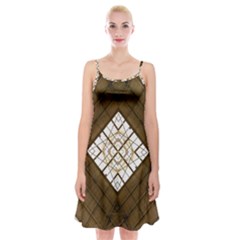 Steel Glass Roof Architecture Spaghetti Strap Velvet Dress by Nexatart
