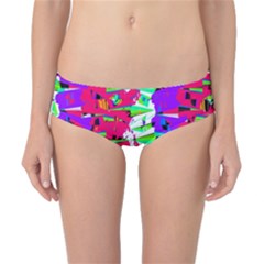 Colorful Glitch Pattern Design Classic Bikini Bottoms by dflcprintsclothing