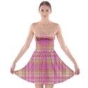 Plaid design Strapless Bra Top Dress View1