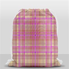 Plaid Design Drawstring Bag (small) by Valentinaart