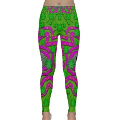 Vegetarian Art With Pasta And Fish Classic Yoga Leggings by pepitasart
