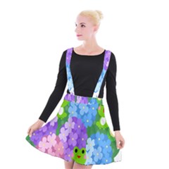 Animals Frog Face Mask Green Flower Floral Star Leaf Music Suspender Skater Skirt by Mariart