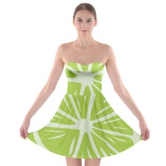 Gerald Lime Green Strapless Bra Top Dress by Mariart