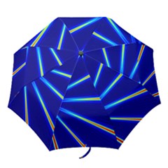 Light Neon Blue Folding Umbrellas by Mariart