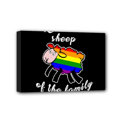 Rainbow Sheep Mini Canvas 6  X 4  by Valentinaart