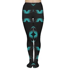 Background Black Blue Polkadot Women s Tights by Mariart