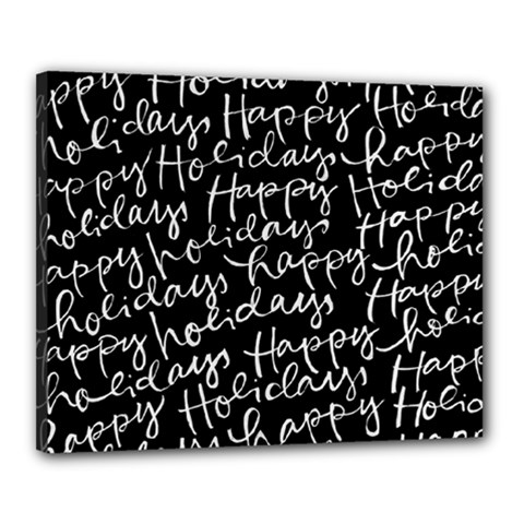 Happy Holidays Canvas 20  X 16  by Mariart