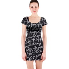 Happy Holidays Short Sleeve Bodycon Dress by Mariart