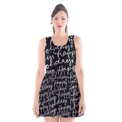 Happy Holidays Scoop Neck Skater Dress by Mariart