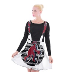 Basketball Never Stops Suspender Skater Skirt by Valentinaart