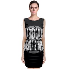 Basketball Never Stops Sleeveless Velvet Midi Dress by Valentinaart