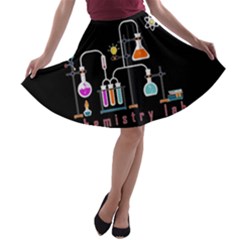 Chemistry Lab A-line Skater Skirt by Valentinaart