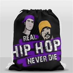 Real Hip Hop Never Die Drawstring Bag (small) by Valentinaart