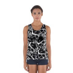 Skulls Pattern Women s Sport Tank Top  by ValentinaDesign