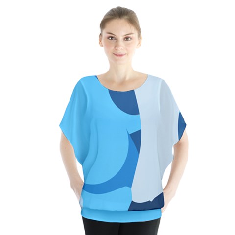 Blue Polka Blouse by Mariart