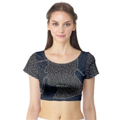 Sherlock Quotes Short Sleeve Crop Top (tight Fit) by Mariart