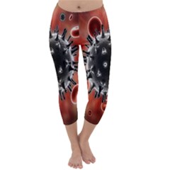 Cancel Cells Broken Bacteria Virus Bold Capri Winter Leggings  by Mariart