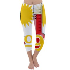 Thermometer Themperature Hot Sun Capri Winter Leggings  by Mariart