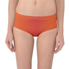 Scarlet Pimpernel Writing Orange Green Mid-waist Bikini Bottoms by Mariart