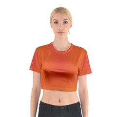 Scarlet Pimpernel Writing Orange Green Cotton Crop Top by Mariart