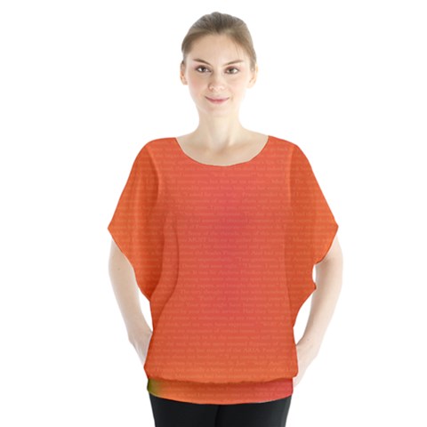 Scarlet Pimpernel Writing Orange Green Blouse by Mariart