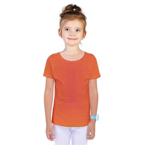 Scarlet Pimpernel Writing Orange Green Kids  One Piece Tee by Mariart