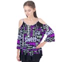 Writing Color Rainbow Sweer Love Flutter Tees View1